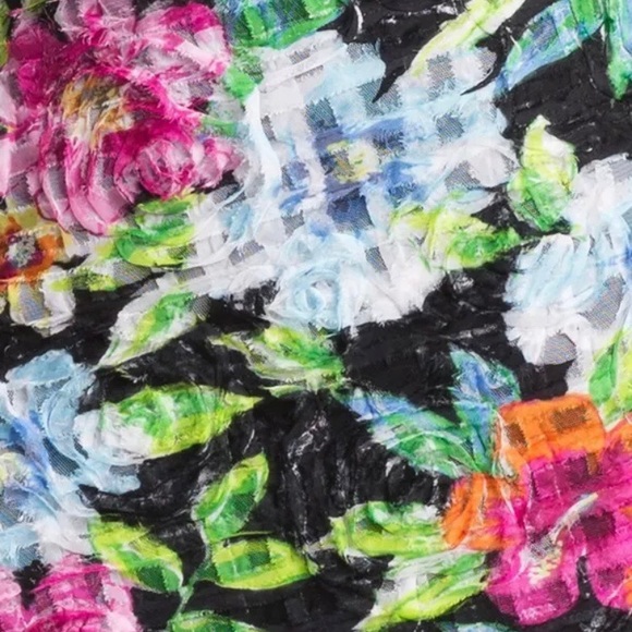 Aidan Mattox Textured Floral Print Sheath Dress - Picture 4 of 4